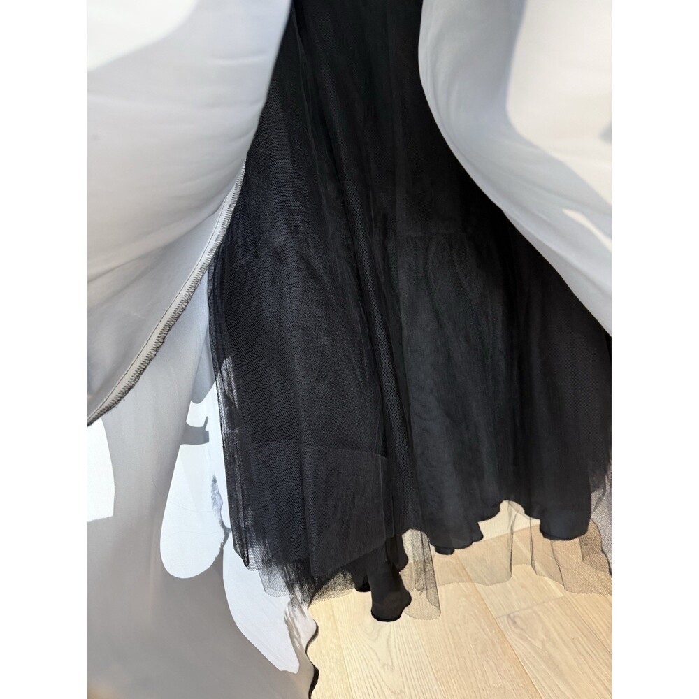 Madison James Women’s Gown Dress 0 2 XS Prom Formal Maxi Top Skirt Black White - Picture 8 of 9